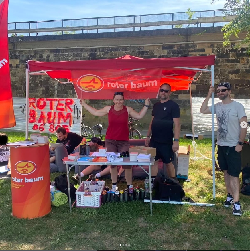 Heute fand in Pirna die Veranstaltung des DGB statt – und natürlich waren wir als Roter Baum SOE mit dabei.